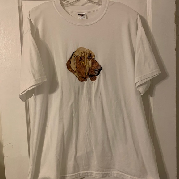 Vintage Blood Hound Embroidered Tee Sz XL - Picture 1 of 3
